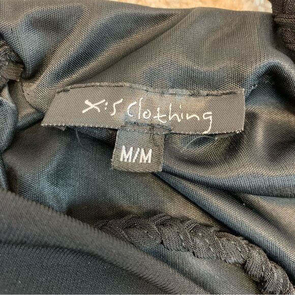 Black V-neck A-line flowy cocktail dress Sz M - Picture 9 of 14